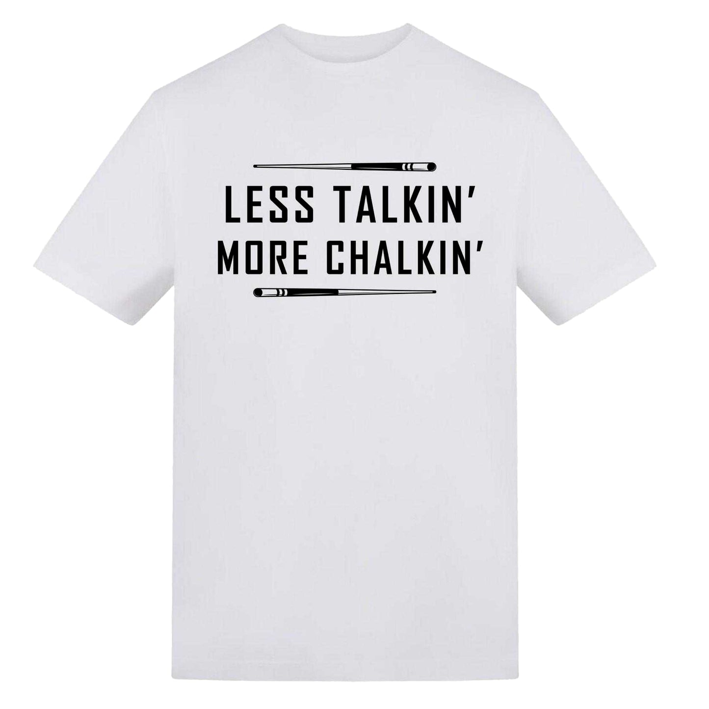 White - Front - AWD Unisex Adult Casual Snooker T-Shirt