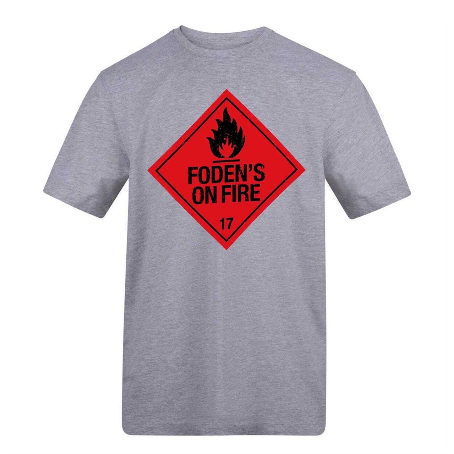 Grey - Front - AWD Unisex Adult Foden´s On Fire T-Shirt