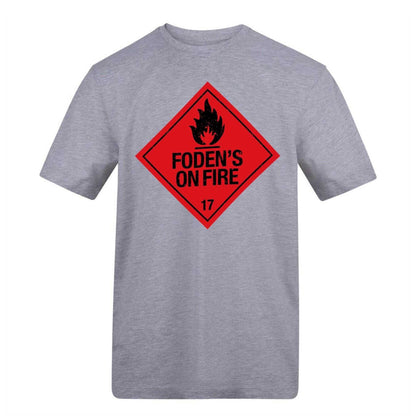 Grey - Front - AWD Unisex Adult Foden´s On Fire T-Shirt