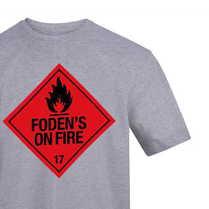 Grey - Side - AWD Unisex Adult Foden´s On Fire T-Shirt