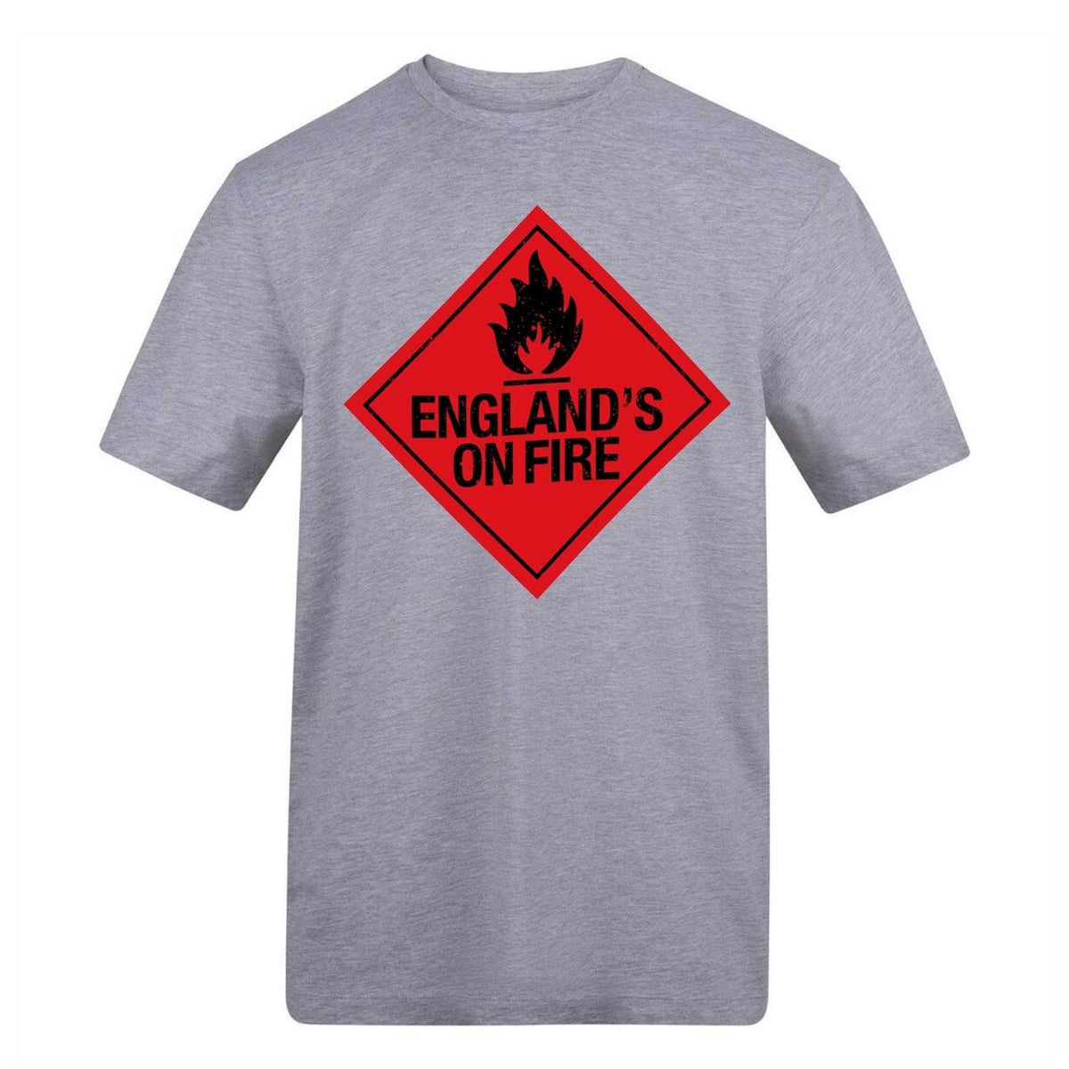Grey - Front - AWD Unisex Adult England World Cup Printed T-Shirt