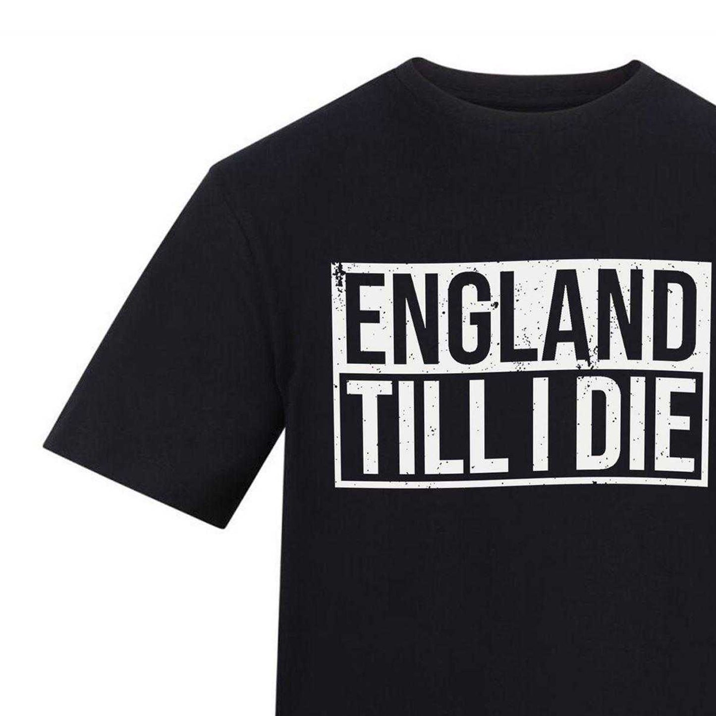 Black - Side - AWD Unisex Adult England Till I Die Jersey Knit T-Shirt