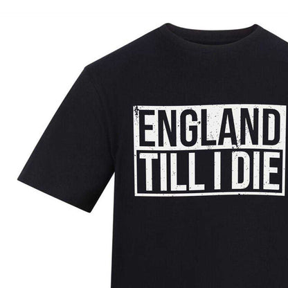 Black - Side - AWD Unisex Adult England Till I Die Jersey Knit T-Shirt