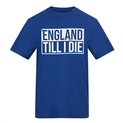 Blue - Front - AWD Unisex Adult England Till I Die Jersey Knit T-Shirt