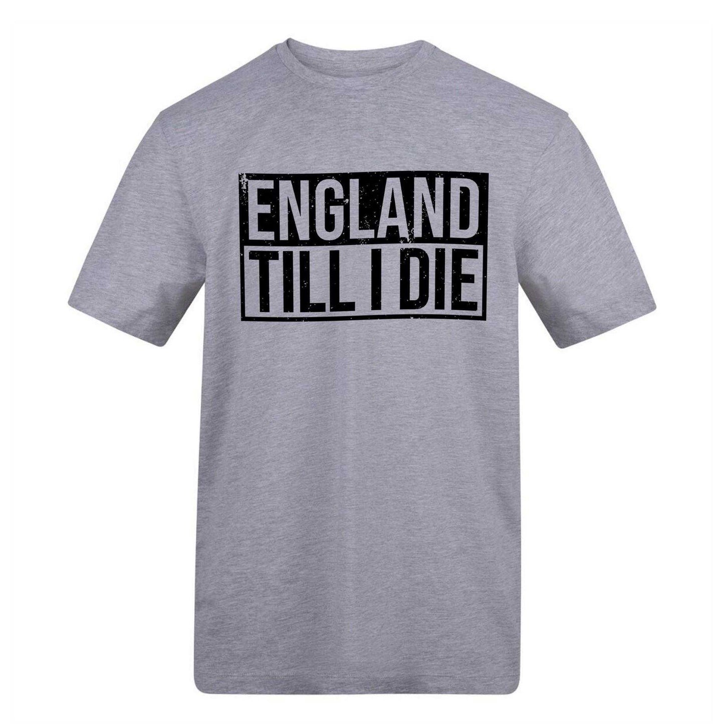 Grey - Front - AWD Unisex Adult England Till I Die Jersey Knit T-Shirt
