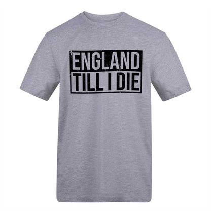 Grey - Front - AWD Unisex Adult England Till I Die Jersey Knit T-Shirt