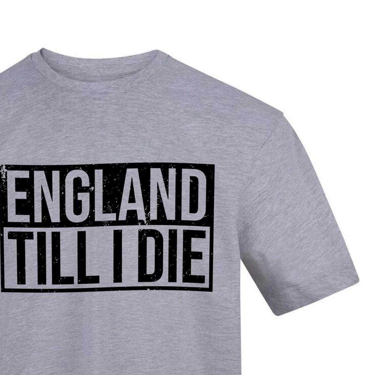 Grey - Side - AWD Unisex Adult England Till I Die Jersey Knit T-Shirt