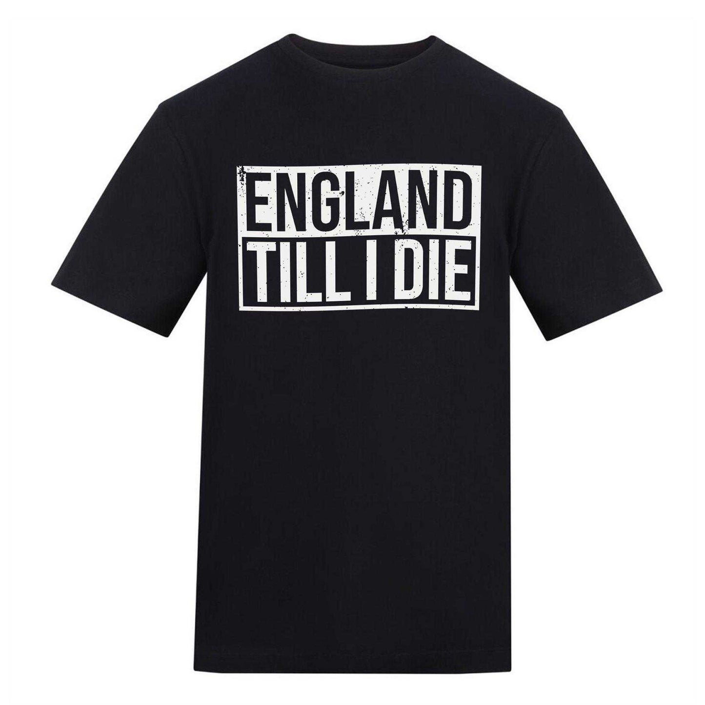 Black - Front - AWD Unisex Adult England Till I Die Jersey Knit T-Shirt