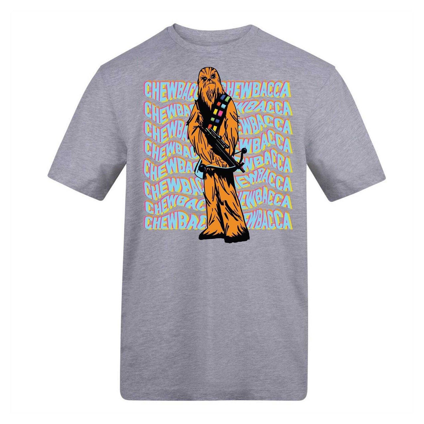 Grey - Front - Star Wars Unisex Adult Chewbacca T-Shirt