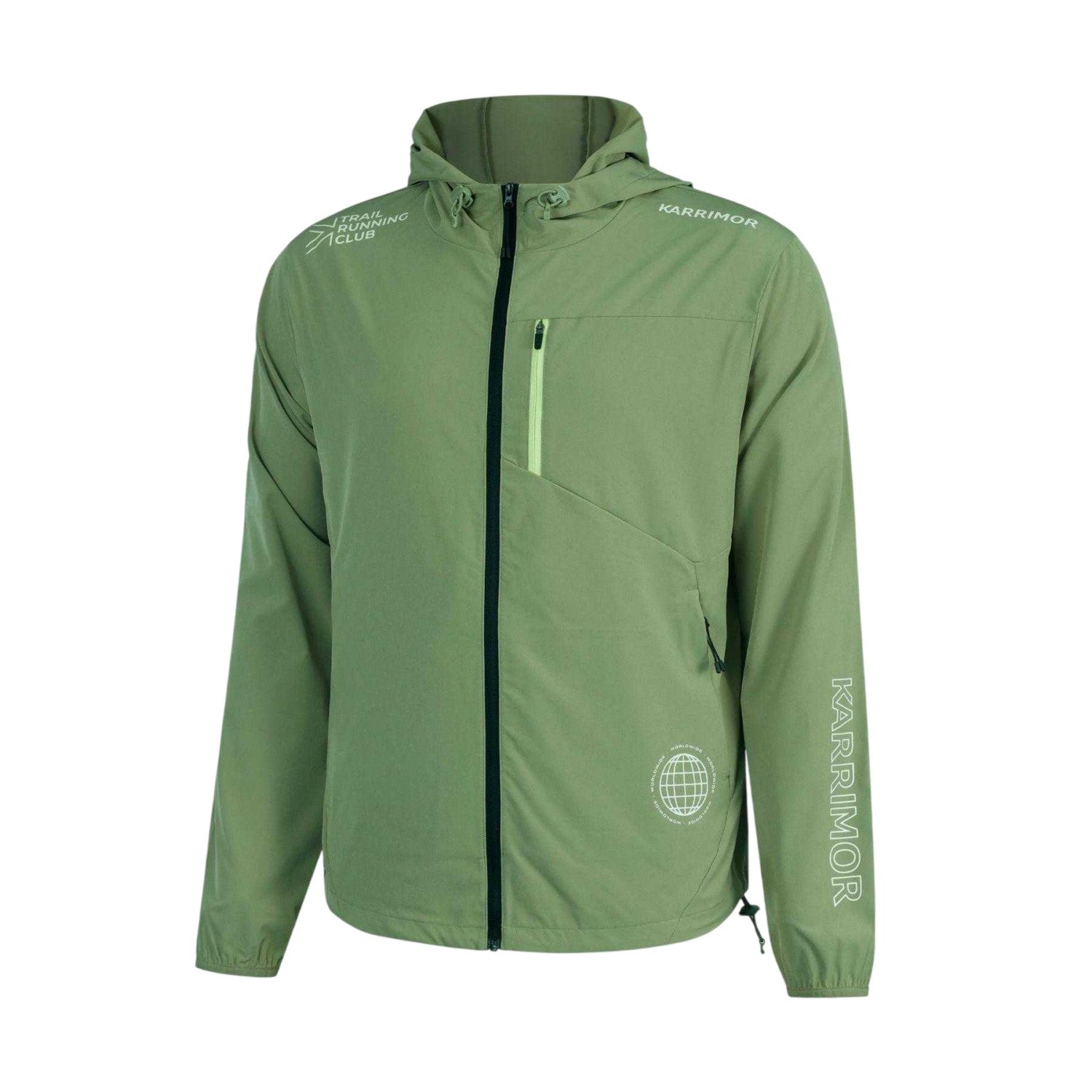 Olive - Side - Karrimor Mens Trail Reflective Slim Jacket