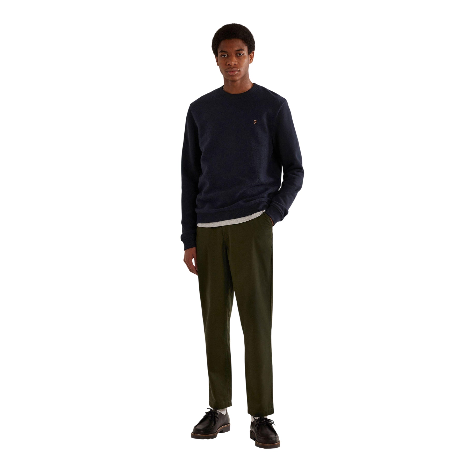 Evergreen - Side - Farah Mens Rushmore Relaxed Fit Chinos