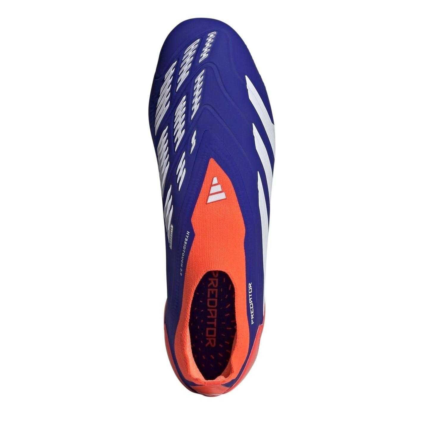 Blue-White-Red - Lifestyle - Adidas Childrens-Kids Predator Elite 3 Stripes Firm Ground Football Boots