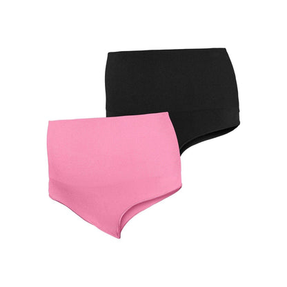 Black-Pink - Front - Mamalicious Womens-Ladies Mlilja High Leg Thong (Pack of 2)