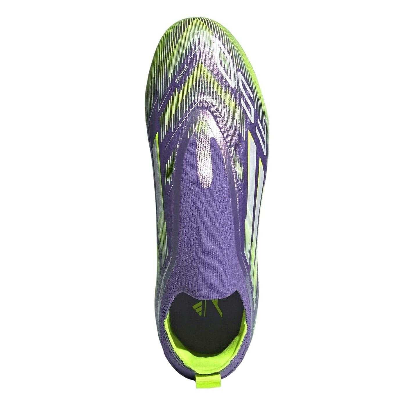 Purple-White - Lifestyle - Adidas Childrens-Kids F50 Firm Ground Football Boots