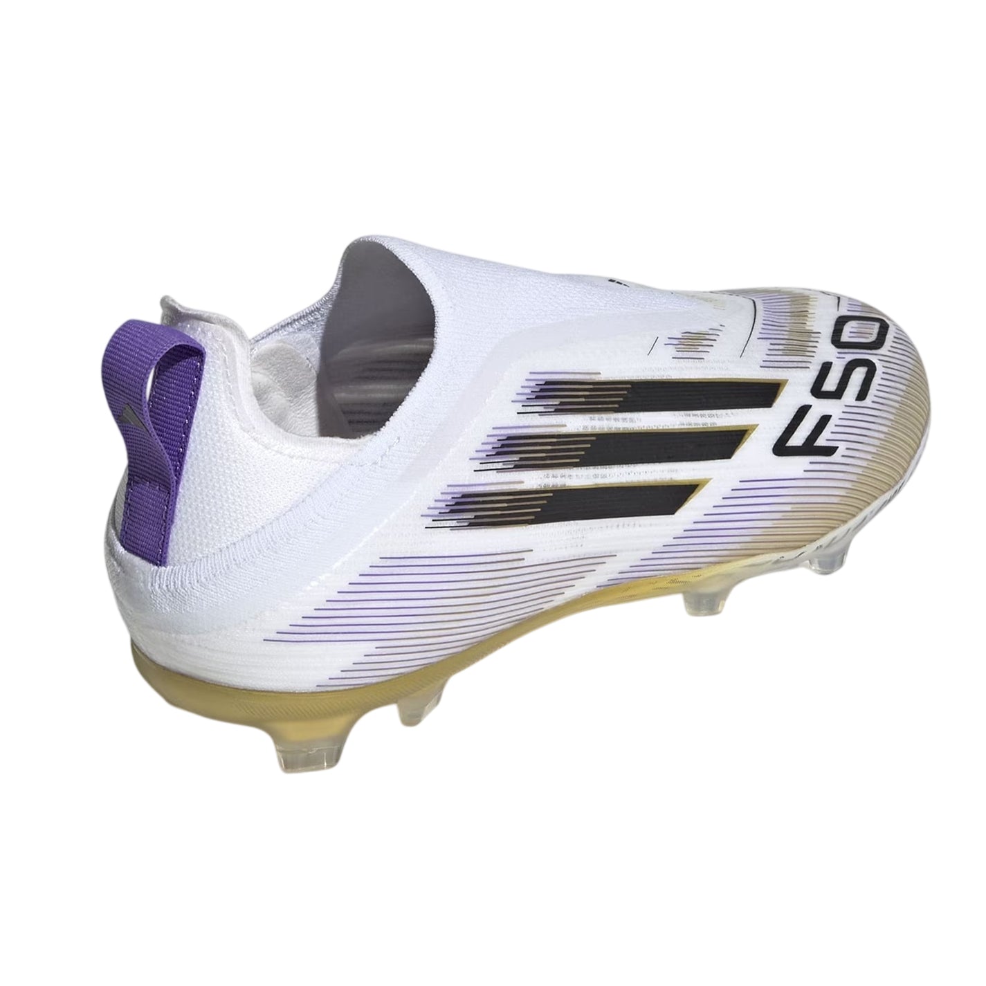 White - Back - Adidas Childrens-Kids F50 Firm Ground Football Boots