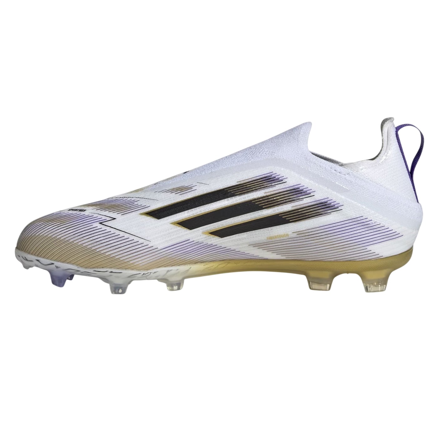 White - Side - Adidas Childrens-Kids F50 Firm Ground Football Boots