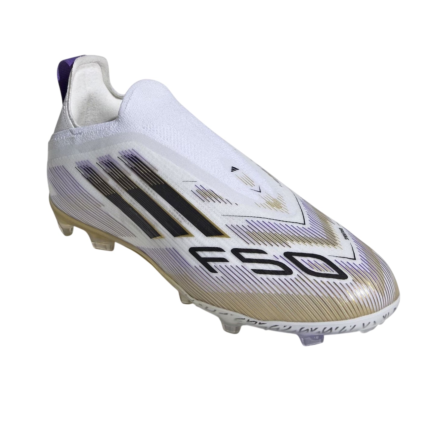 White - Pack Shot - Adidas Childrens-Kids F50 Firm Ground Football Boots