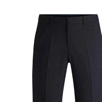 Dark Blue - Side - Boss Mens Leon Straight Chinos