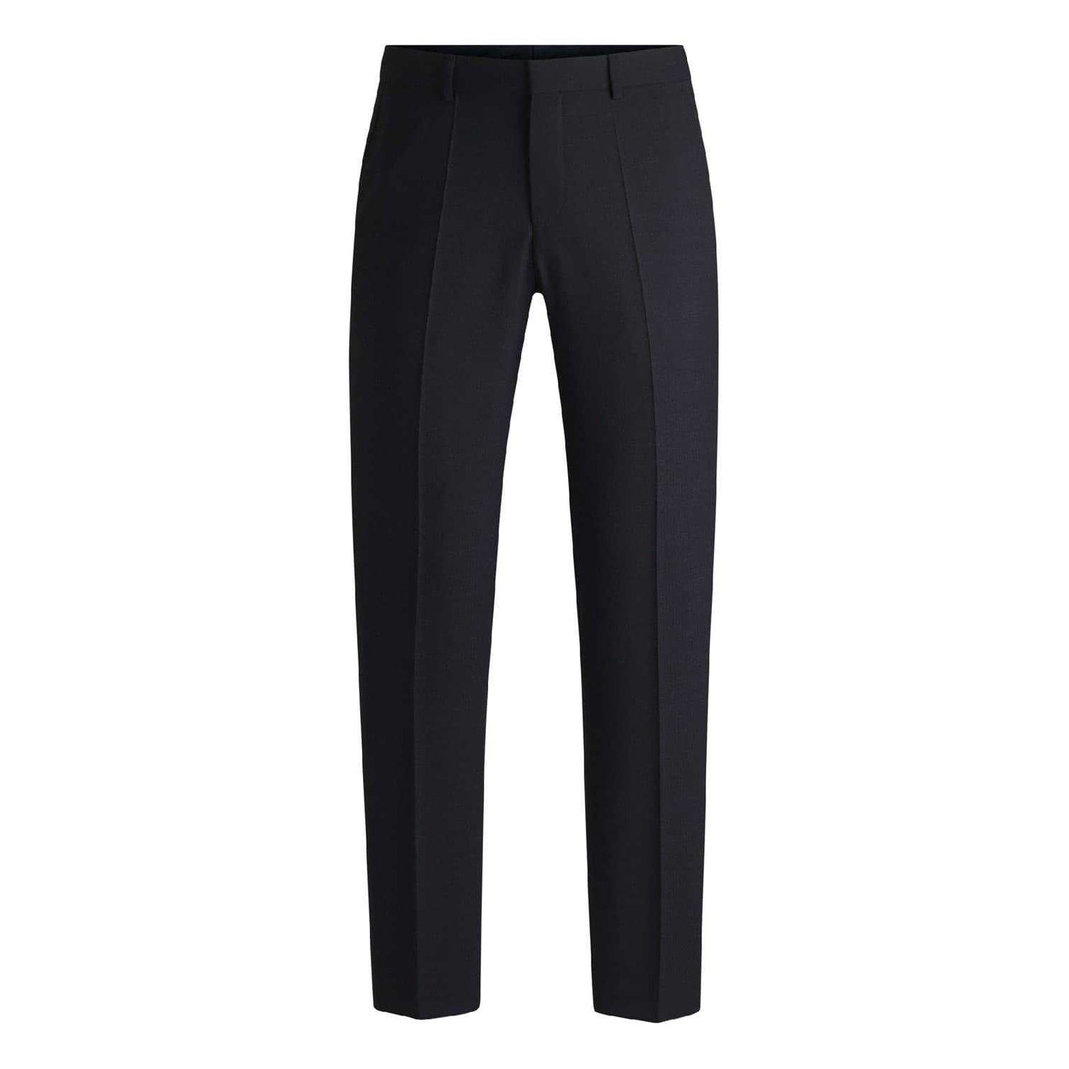 Dark Blue - Front - Boss Mens Leon Straight Chinos