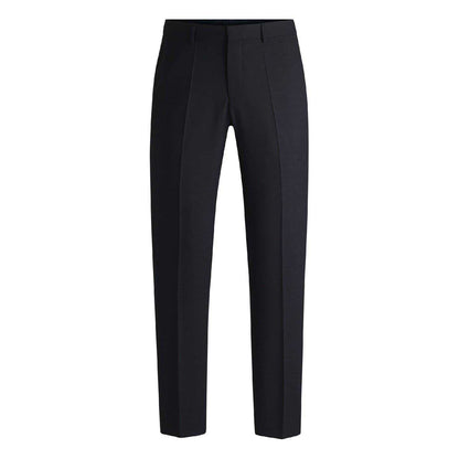 Dark Blue - Front - Boss Mens Leon Straight Chinos