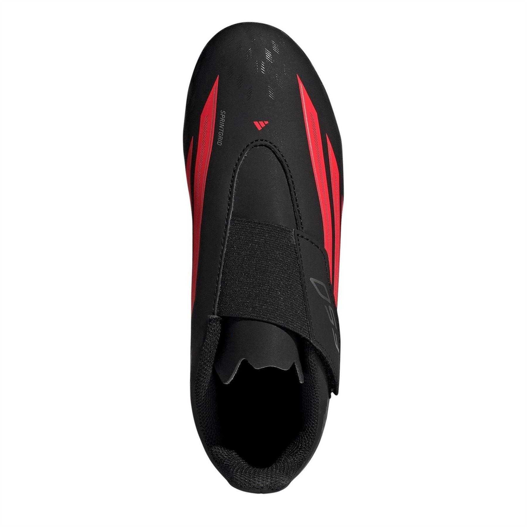 Black-Red - Lifestyle - Adidas Childrens-Kids F50 Club Artificial Ground Football Boots