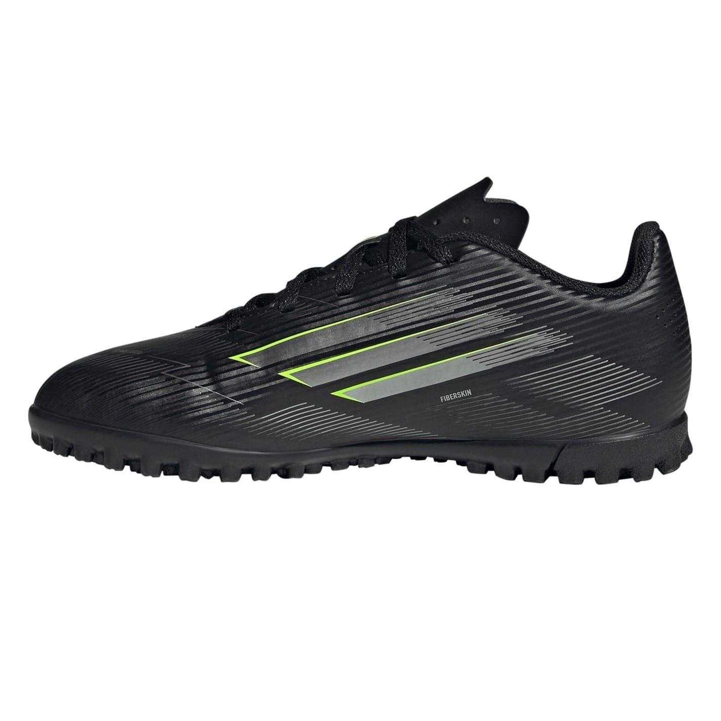 Black-Lemon - Side - Adidas Childrens-Kids F50 Messi Football Boots