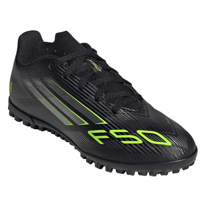 Black-Lemon - Pack Shot - Adidas Childrens-Kids F50 Messi Football Boots