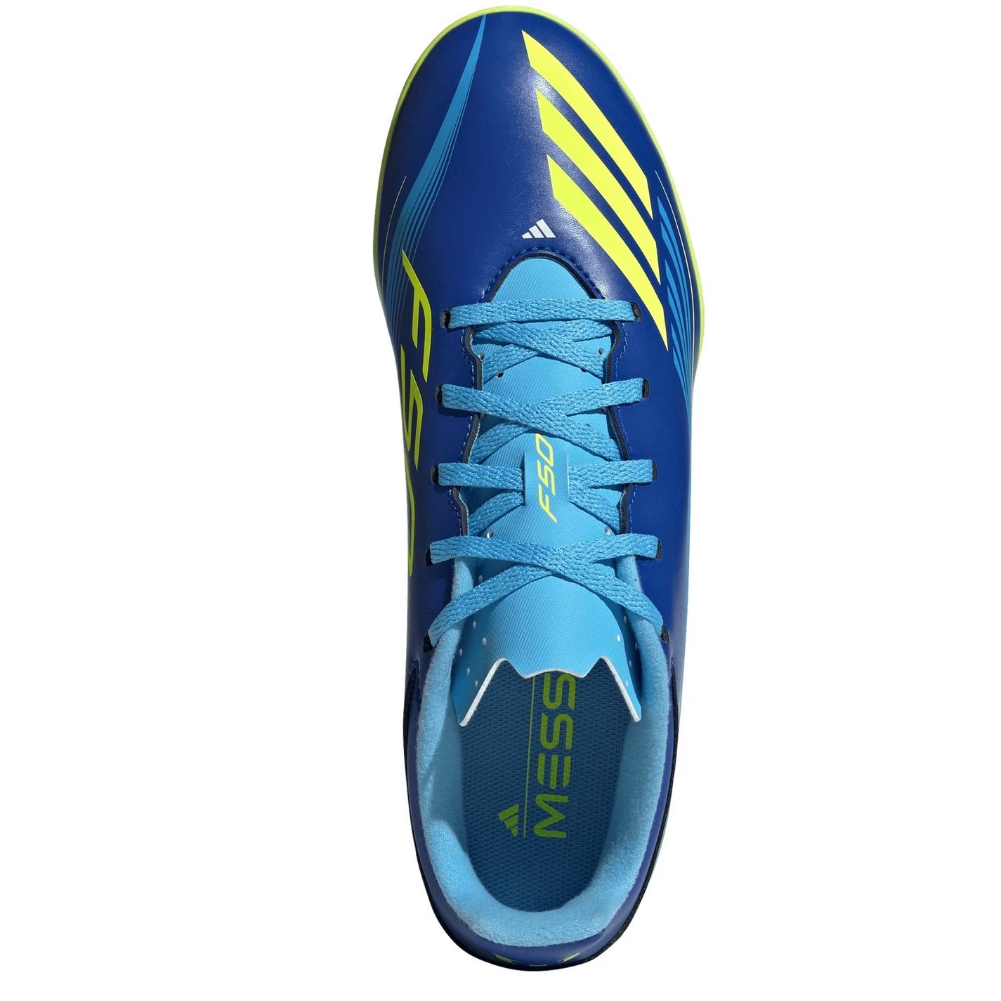 Blue-Yellow - Lifestyle - Adidas Childrens-Kids F50 Messi Football Boots