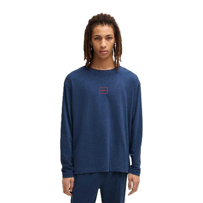 Dark Blue - Side - Boss Mens Stripe Detail Regular Jacket