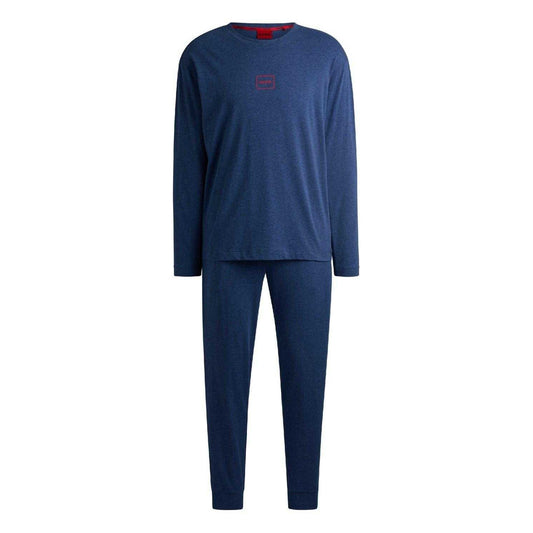 Dark Blue - Front - Boss Mens Stripe Detail Regular Sweatshirt