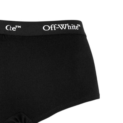 Black - Side - Off White Mens Bookish Boxer Shorts (Pack of 2)