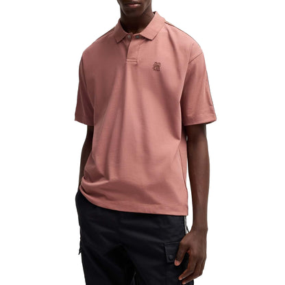 Pink - Side - Hugo Mens Red Bull Branded Polo Shirt