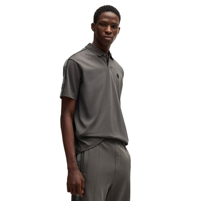 Grey - Lifestyle - Hugo Mens Red Bull Branded Polo Shirt