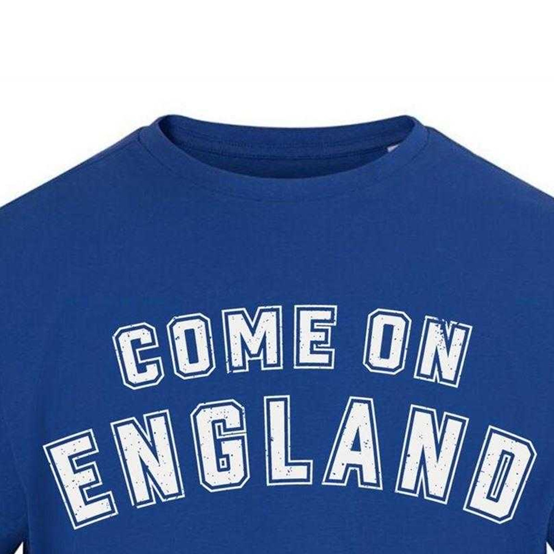 Blue - Side - England Unisex Adult England World Cup Graphic Print Cotton Blend T-Shirt