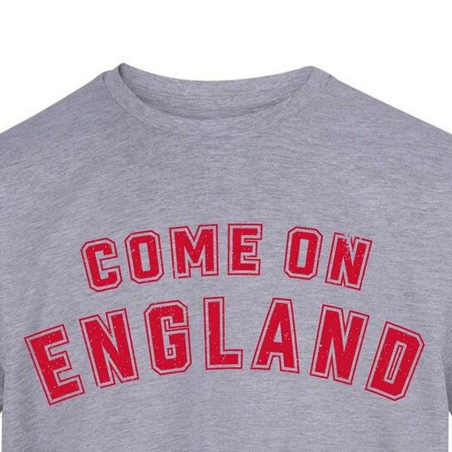 Grey - Side - England Unisex Adult England World Cup Graphic Print Cotton Blend T-Shirt