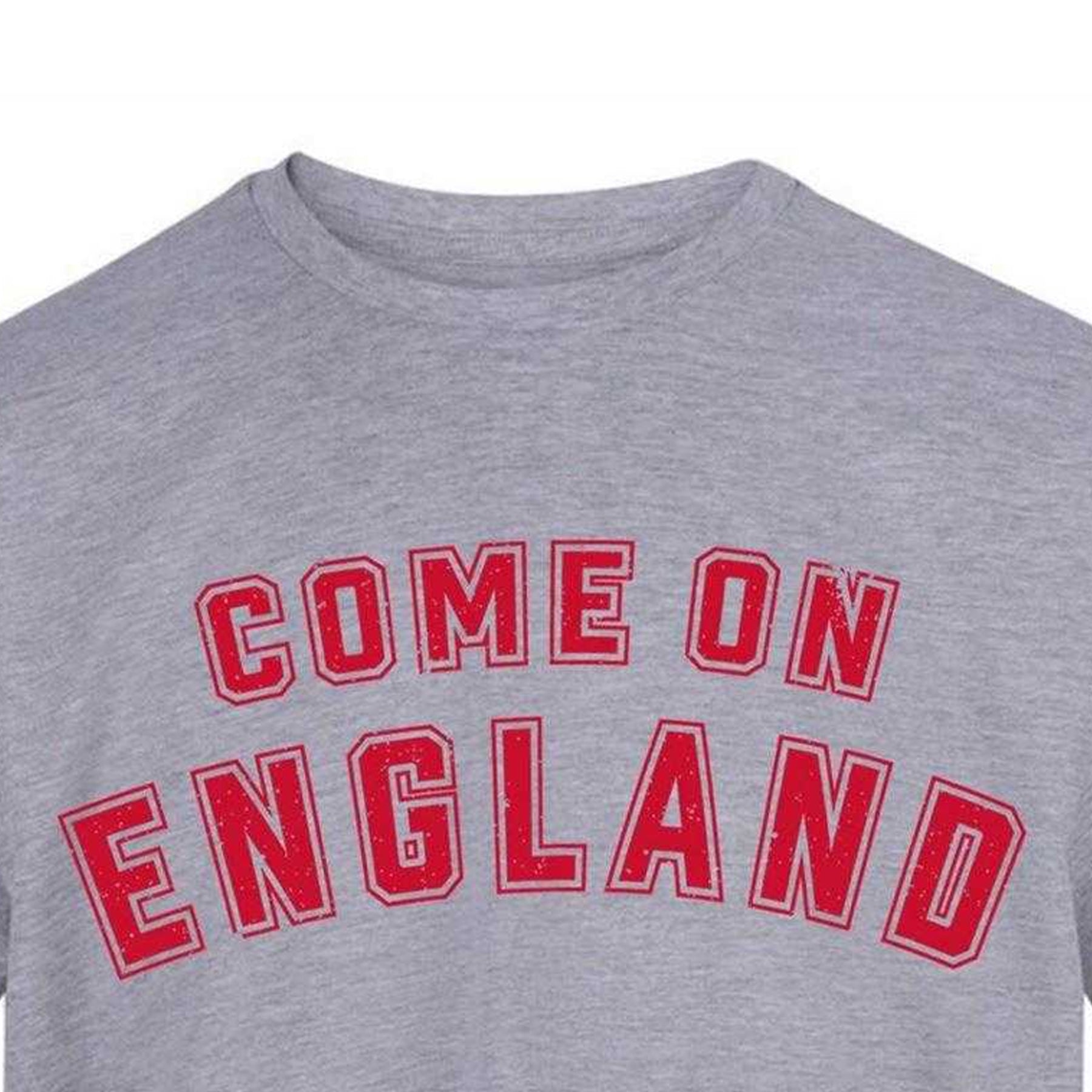 Grey - Side - England Unisex Adult England World Cup Graphic Print Cotton Blend T-Shirt