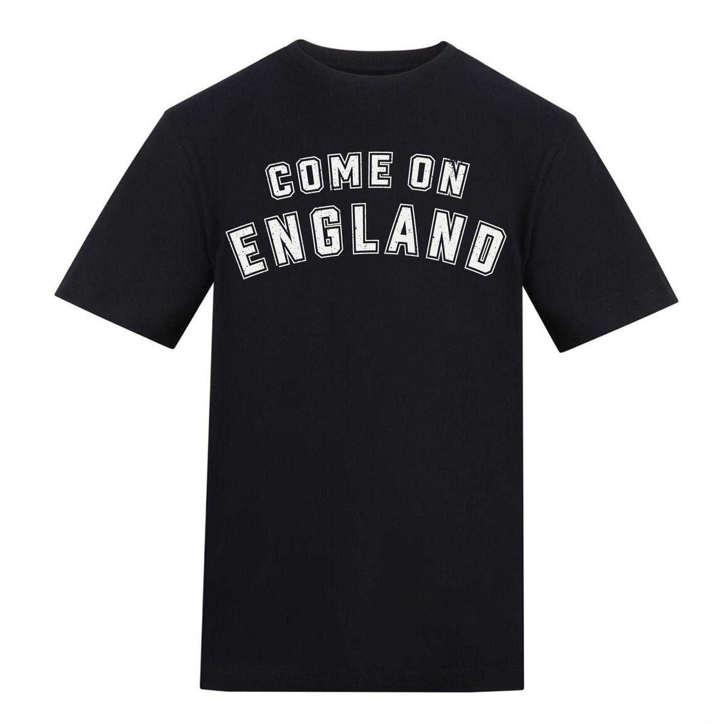 Black - Front - England Unisex Adult England World Cup Graphic Print Cotton Blend T-Shirt