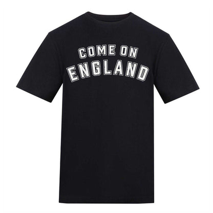 Black - Front - England Unisex Adult England World Cup Graphic Print Cotton Blend T-Shirt