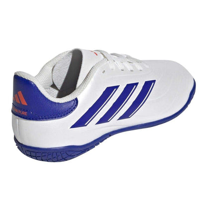 White-Blue-Red - Back - Adidas Childrens-Kids Copa Pure 2 Club Indoor Football Shoes