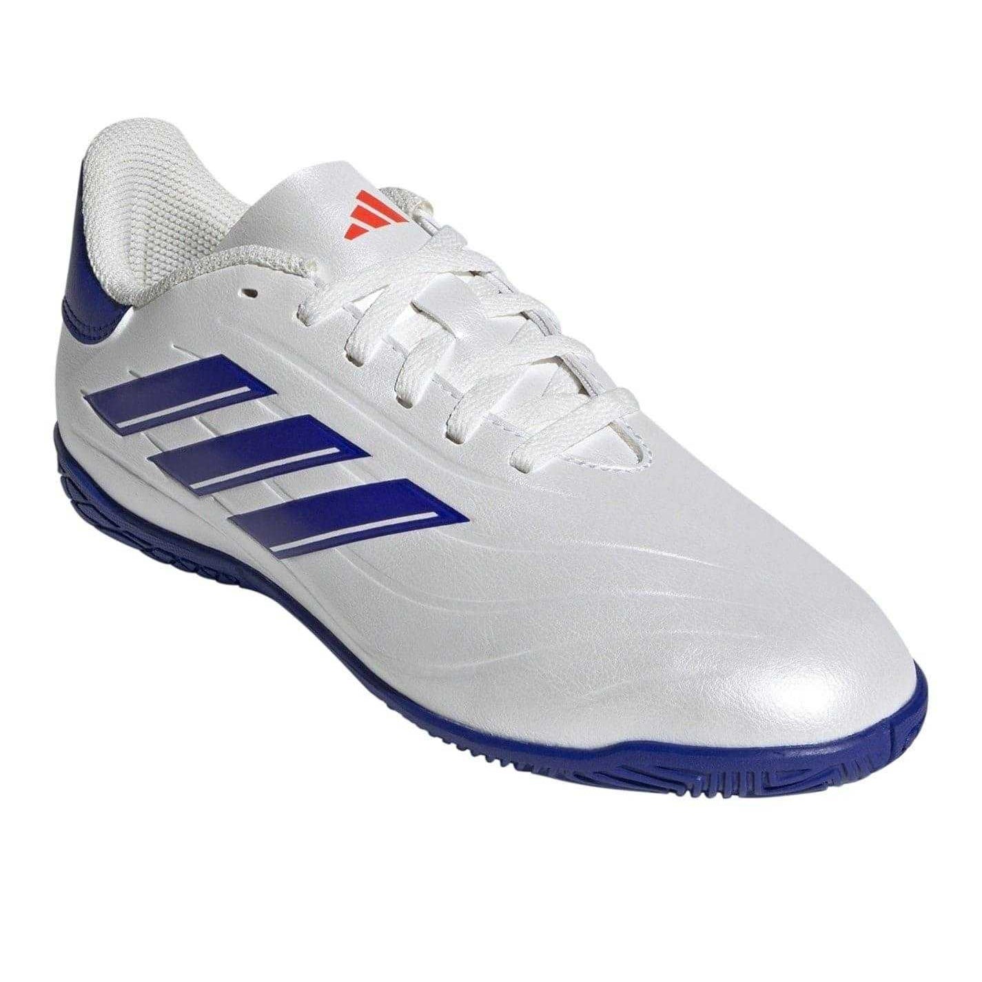 White-Blue-Red - Pack Shot - Adidas Childrens-Kids Copa Pure 2 Club Indoor Football Shoes