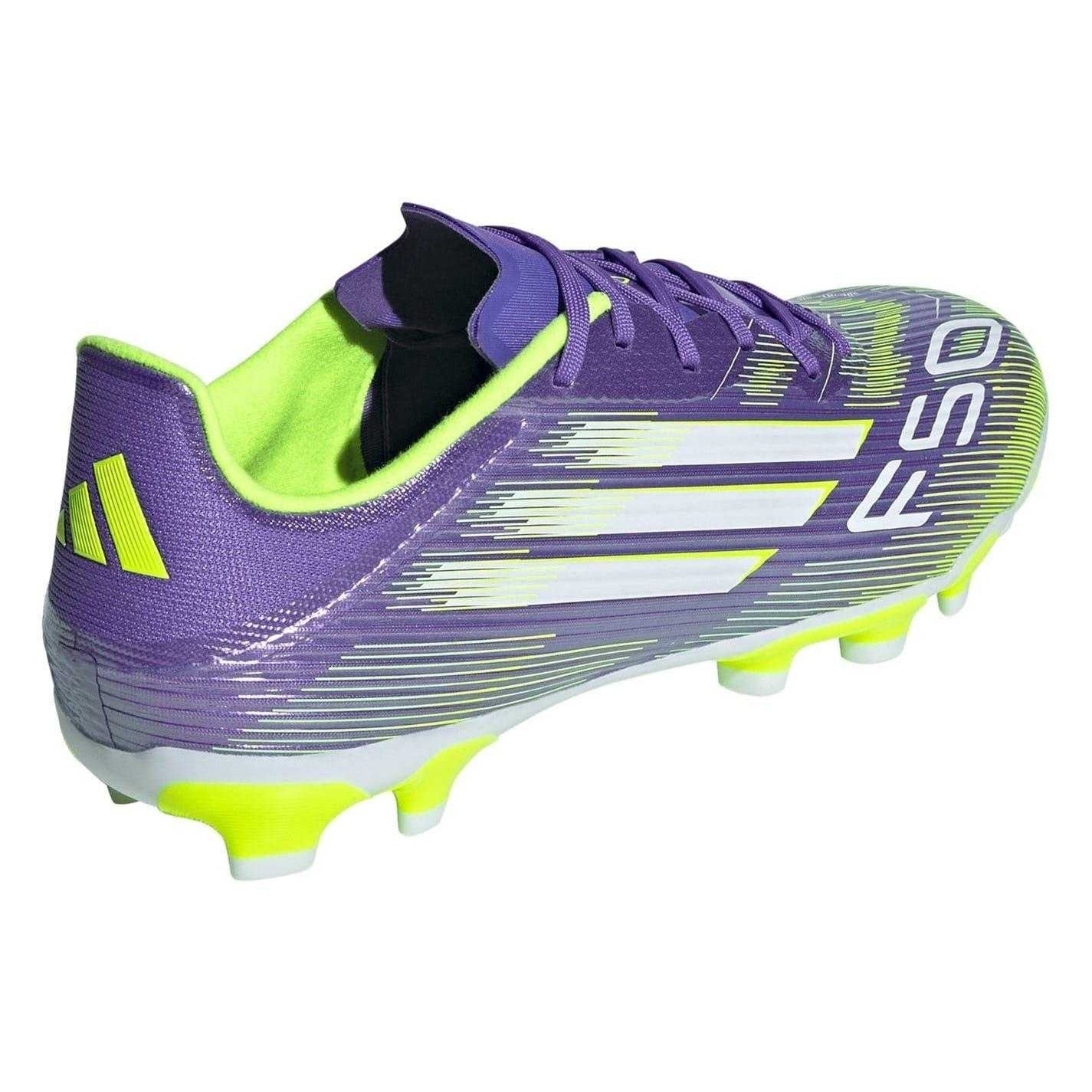 Purple-White - Back - Adidas Unisex Adult F50 Football Boots