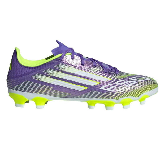 Purple-White - Front - Adidas Unisex Adult F50 Football Boots