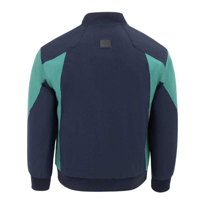 Navy - Back - Firetrap Mens Colour Block Bomber Jacket