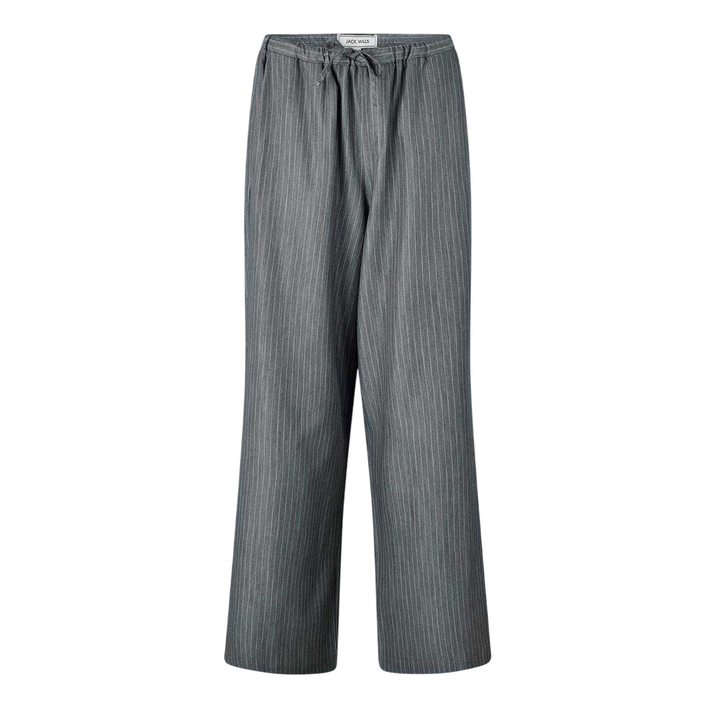 Folkstone - Front - Jack Wills Womens-Ladies Pinstripe Wide Leg Chinos