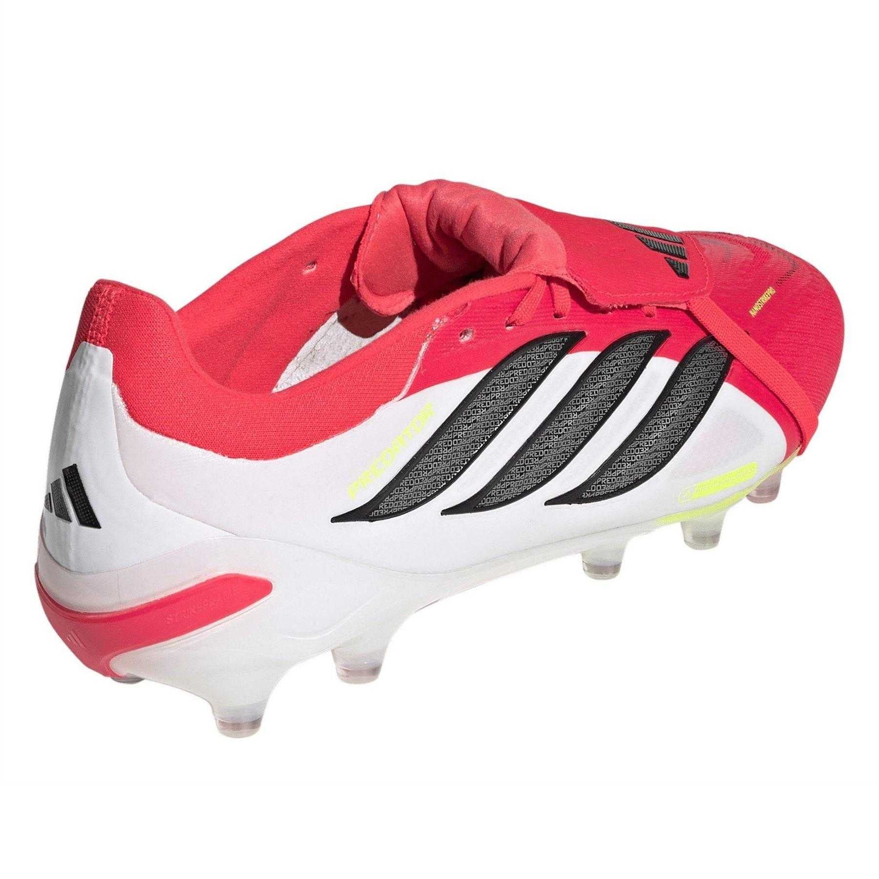 Red-Black-White - Back - Adidas Mens Predator Pro Folded Tongue Football Boots