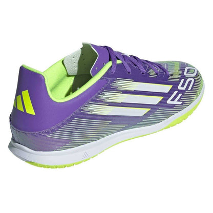 Purple-White - Back - Adidas Unisex Adult F50 Club Futsal Indoor Football Shoes
