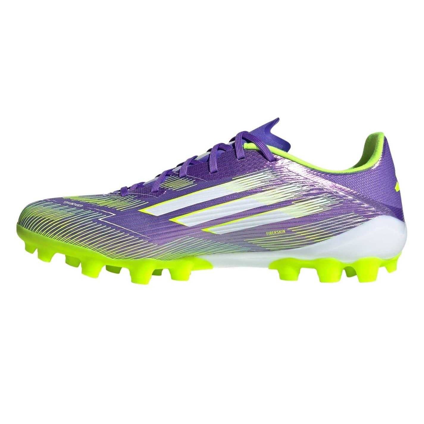 Purple-White - Back - Adidas Unisex Adult F50 League Cleated Artificial Ground Football Boots