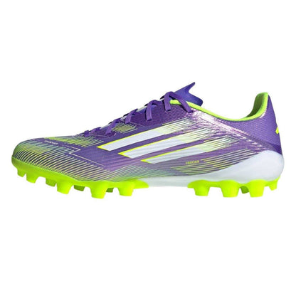 Purple-White - Back - Adidas Unisex Adult F50 League Cleated Artificial Ground Football Boots
