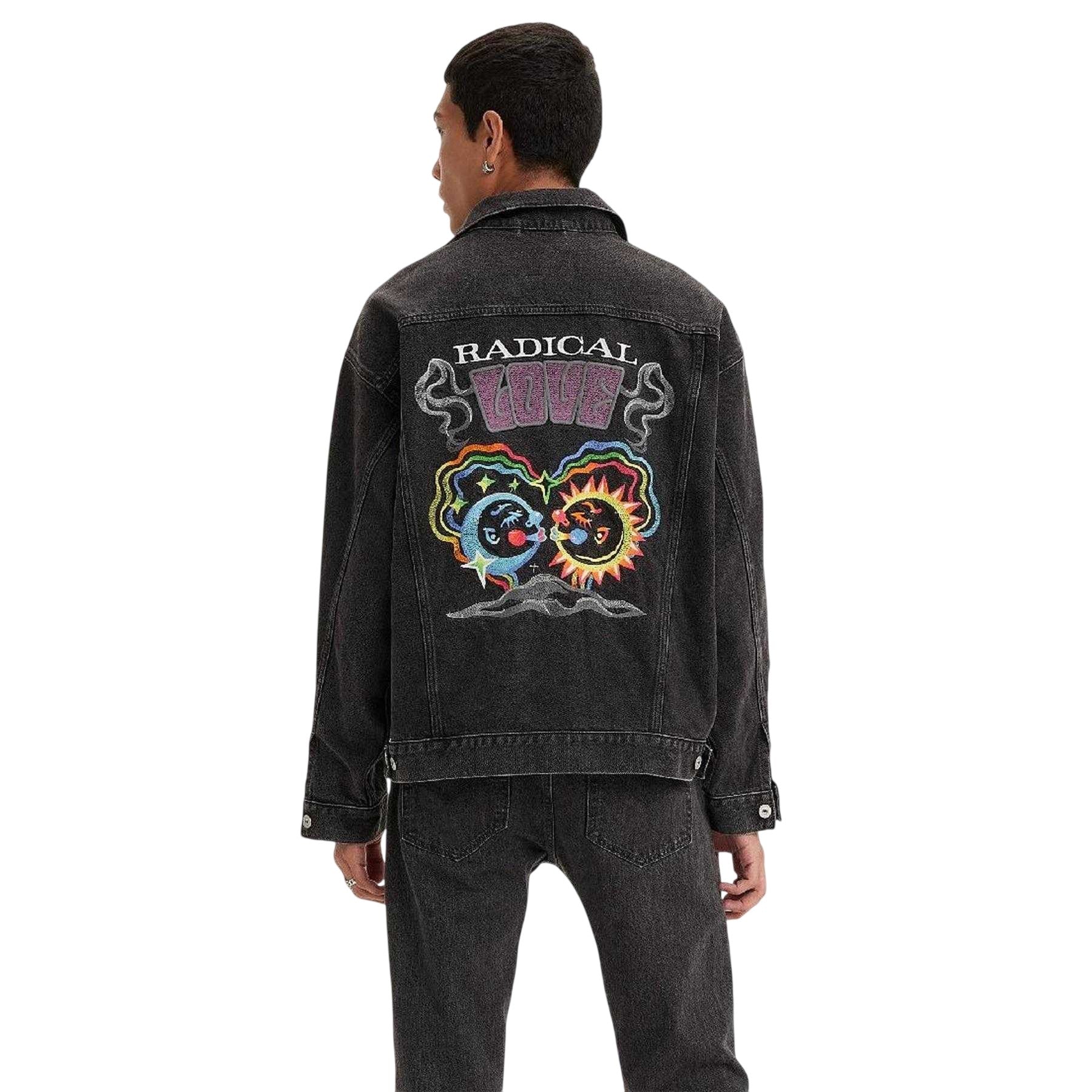 Black - Back - Levis Mens Liberation Denim Trucker Jacket
