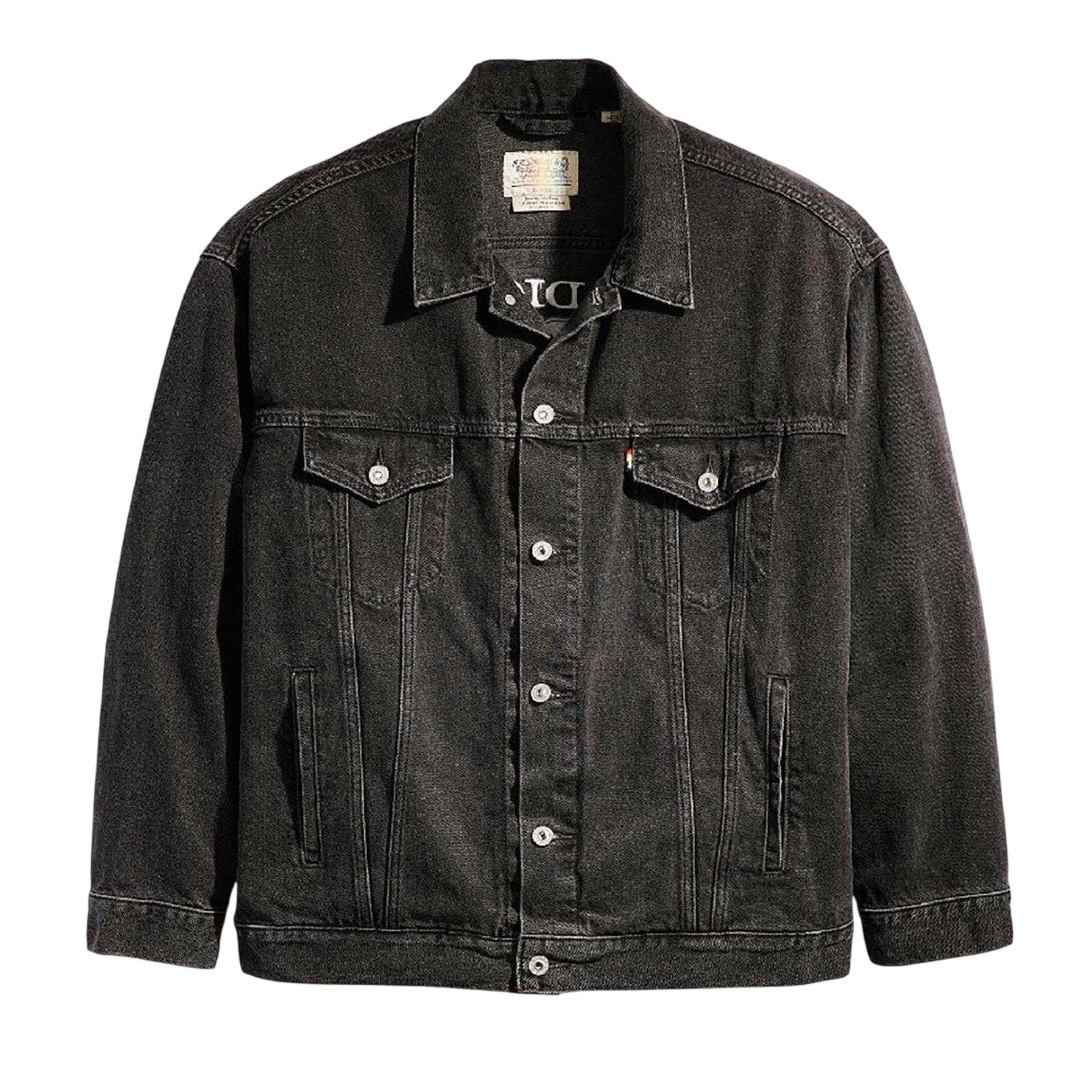 Black - Front - Levis Mens Liberation Denim Trucker Jacket